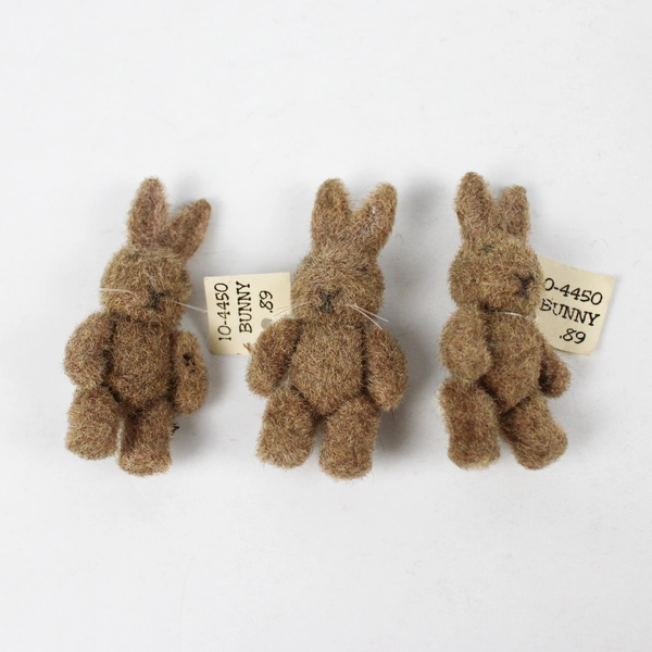 Lot of 5 Vintage Flocked Animals Dollhouse Accessories