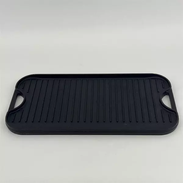 Vintage Used Cast Iron Metal Lodge Pro Grid Iron USA Reversible Grill Pan