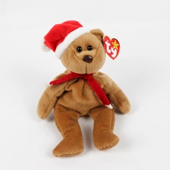 TY Beanie Babies 1997 Teddy Holiday Christmas Brown Bear W/ Tag Plush Toy
