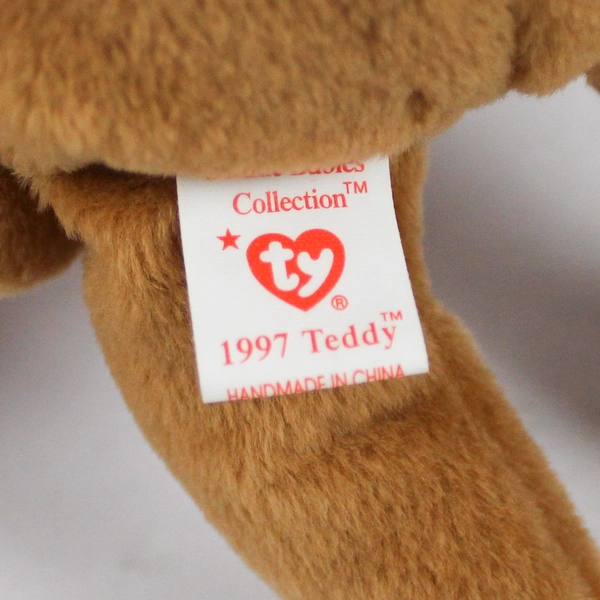 TY Beanie Babies 1997 Teddy Holiday Christmas Brown Bear W/ Tag Plush Toy