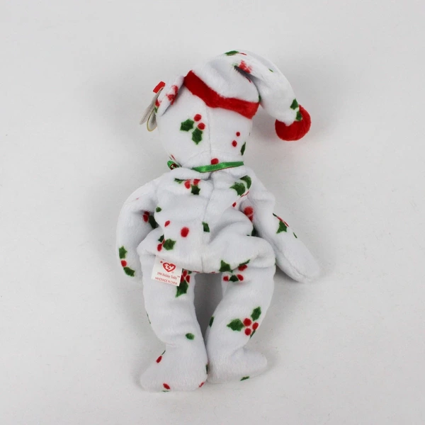 TY Beanie Babies 1998 Teddy Holiday Christmas Holly Bear W/ Tag Plush Toy