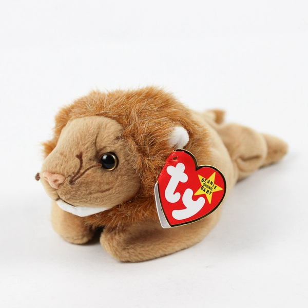 TY Beanie Babies Roary 1996 Brown Lion With Tag Plush Doll Toy