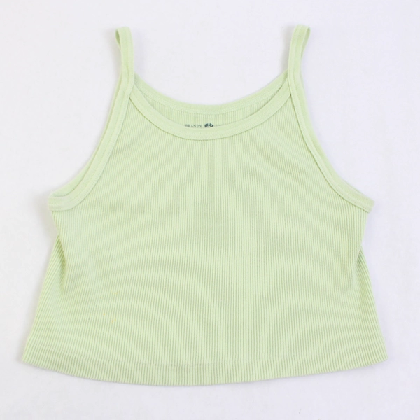 Brandy Melville Green Ribbed Cropped Tank Top Women's XS/S