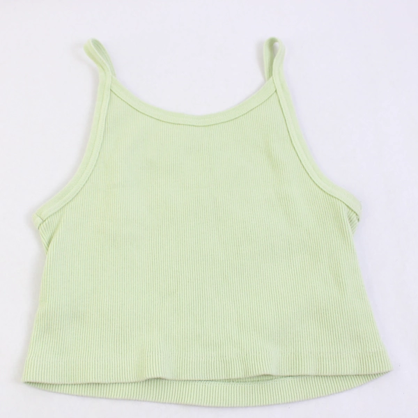 Brandy Melville Green Ribbed Cropped Tank Top Women's XS/S