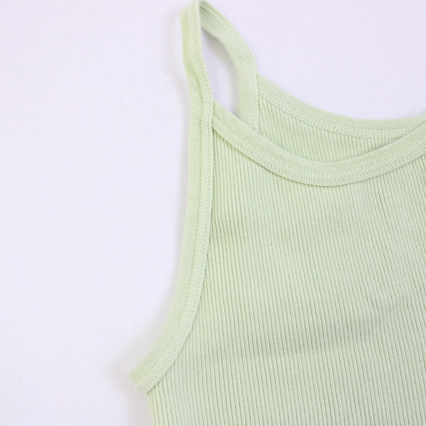 Brandy Melville Green Ribbed Cropped Tank Top Women's XS/S