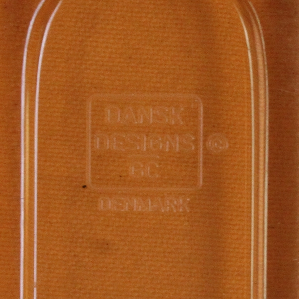 Lot Of 3 Dansk Designs Gunnar Cyren Amber Melamine Plastic Salad Bowl & 2 Spoons