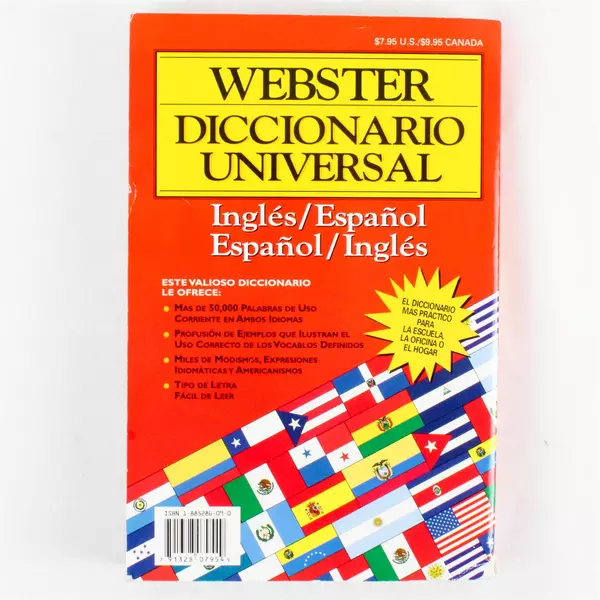 Webster's Worldwide English-Spanish Spanish-English Dictionary Bilingual Book