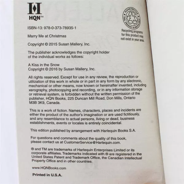 Marry Me at Christmas Fool's Gold Book 21 Paperback Holiday Romance