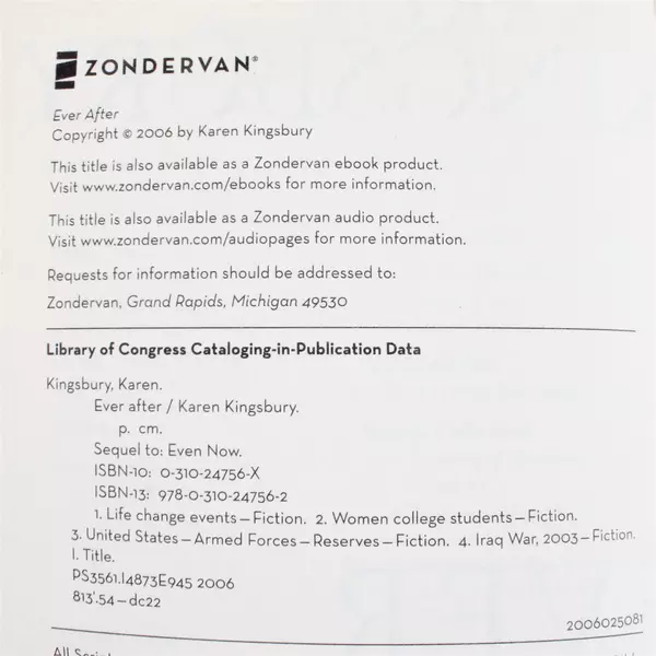 Ever After Lost Love Series #2 Paperback Karen Kingsbury Contemporary Romance