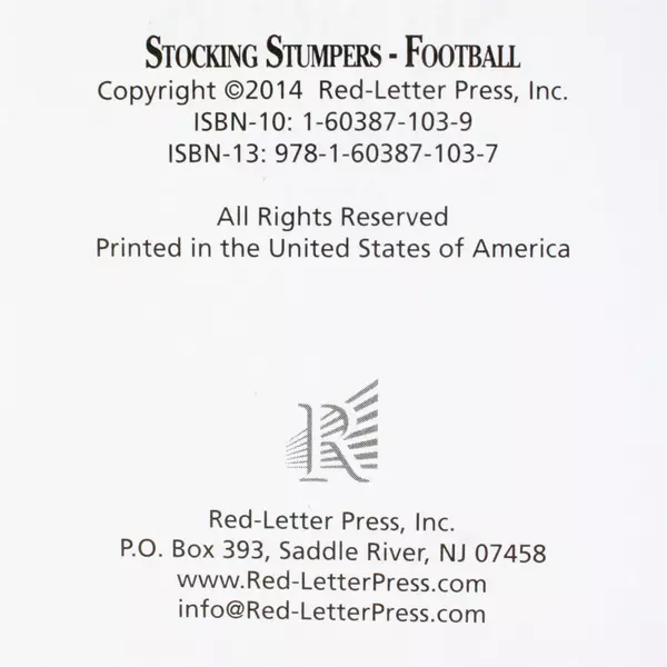 Football Stocking Stumpers 2014 Edition Quiz Book Christmas Gift