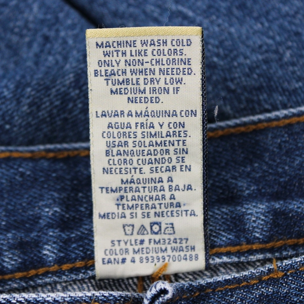 Faded Glory Men's 40x30 (42x30) Medium Wash Carpenter Jeans 