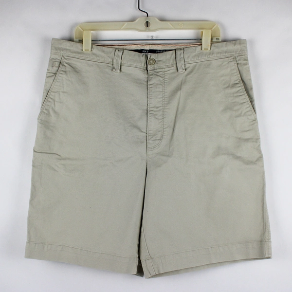 Hathaway Men's 38 Chino Beige Casual Shorts Button Back Pockets