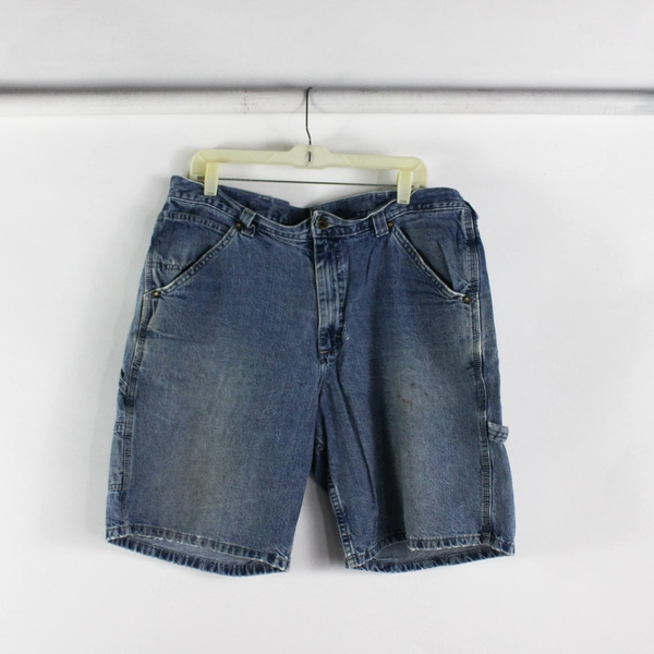 Lot of 2 Men's 38 Stained/Ripped Cargo Shorts for Wear or Fabric Scraps