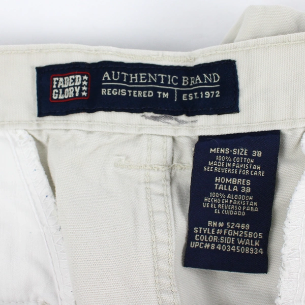 Lot of 2 Men's 38 Stained/Ripped Cargo Shorts for Wear or Fabric Scraps