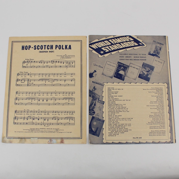 Lot of 2 Sheet Music Wanderin' And Goodnight Irene 1950 