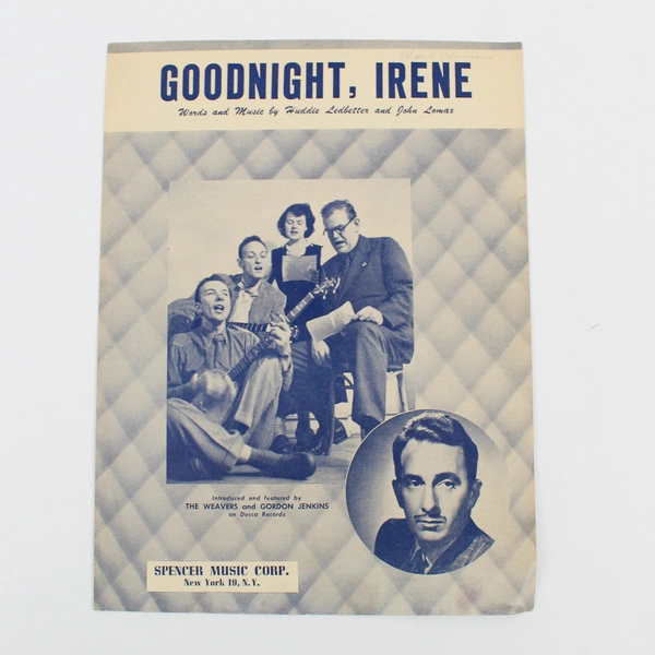 Lot of 2 Sheet Music Wanderin' And Goodnight Irene 1950 