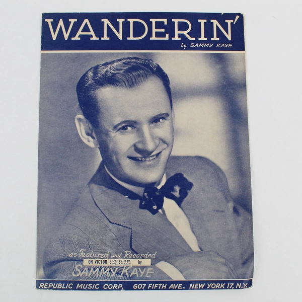 Lot of 2 Sheet Music Wanderin' And Goodnight Irene 1950 