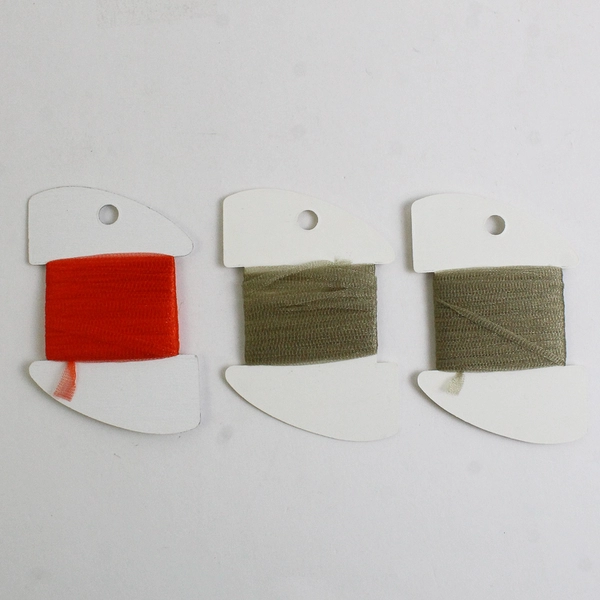 Lot 3 Cards Flair Stretchable Tubular Ribbon for Needlepoint Long Cross Stitch