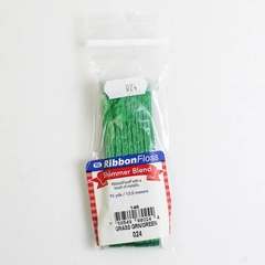 New YLI Ribbon Floss Shimmer Blend Green Ribbon Metallic, 15 yds. 