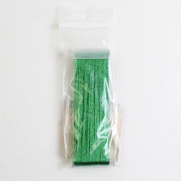 New YLI Ribbon Floss Shimmer Blend Green Ribbon Metallic, 15 yds. 