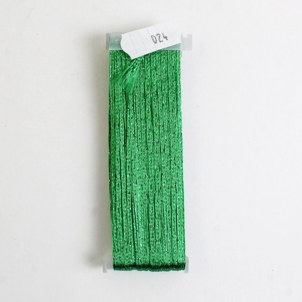New YLI Ribbon Floss Shimmer Blend Green Ribbon Metallic, 15 yds. 