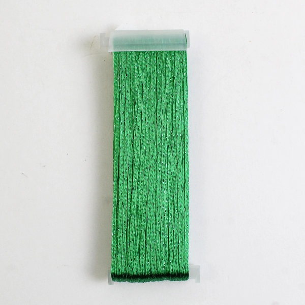 New YLI Ribbon Floss Shimmer Blend Green Ribbon Metallic, 15 yds. 