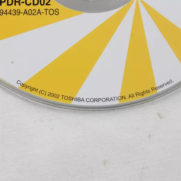 Toshiba PDR-CD02 Digital Camera Software Drivers Utilities Install CD Disk