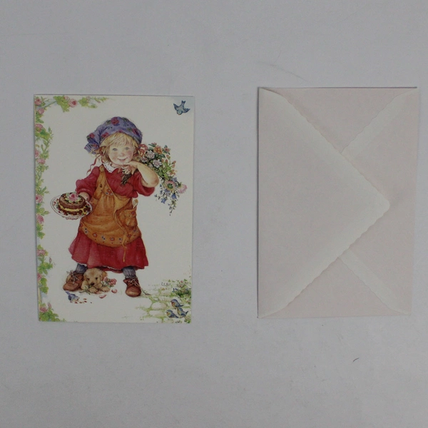 Vintage 1987 Pictura Graphica Girl Lisi Martin Birthday Card