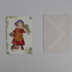 Vintage 1987 Pictura Graphica Girl Lisi Martin Birthday Card