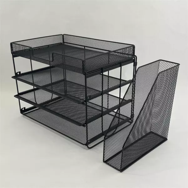 Black Metal Multi Layer File Storage Rack NIB