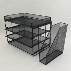 Black Metal Multi Layer File Storage Rack NIB