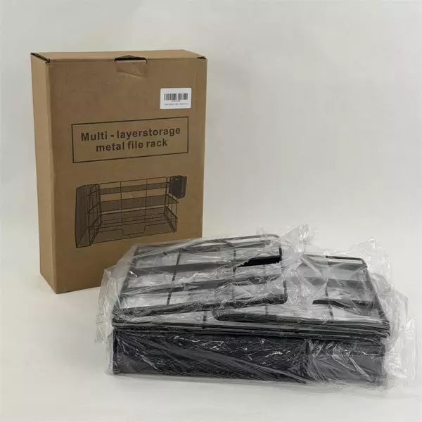 Black Metal Multi Layer File Storage Rack NIB