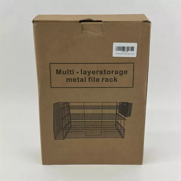 Black Metal Multi Layer File Storage Rack NIB