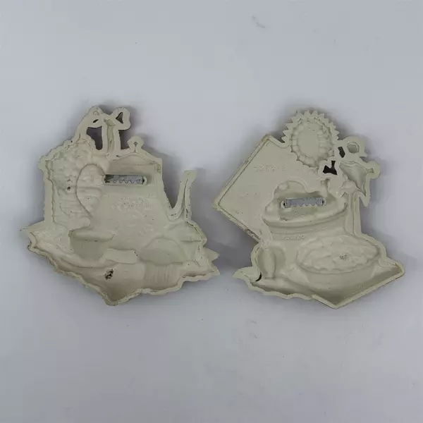 2 Pc 1997 Home Interiors Wall Decor Hang Plaques Apple Pie Teapot