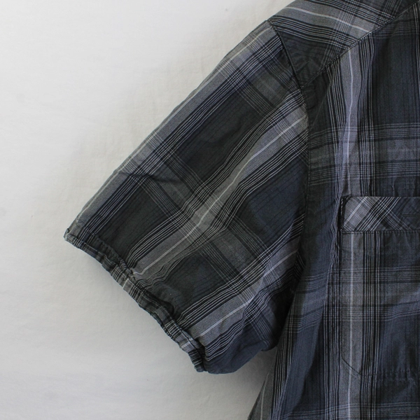 Mountain Hardwear Gray Plaid Short Sleeve Button-Up Men's Size Large