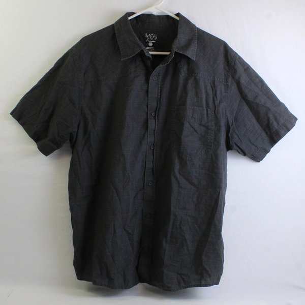 Mountain Hardwear Gray Short Sleeve Button-Up Men's Size Large