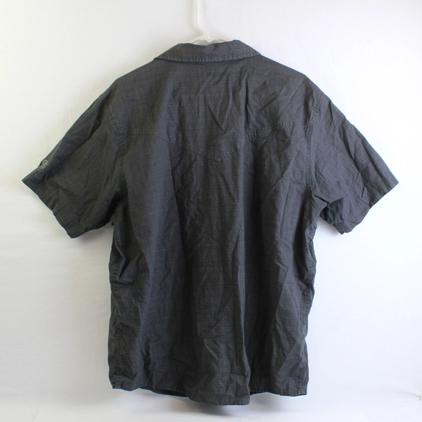 Mountain Hardwear Gray Short Sleeve Button-Up Men's Size Large