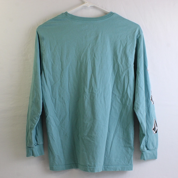 Volcom Blue Long-Sleeve Cotton T-Shirt Women's Size Large