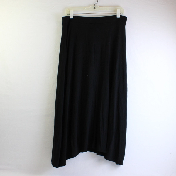 Chico's Solid Black Midi Skirt Women's Size 1