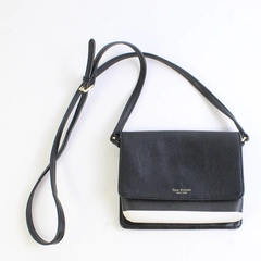 Isaac Mizrahi Small Black and White Striped Shoulder Purse