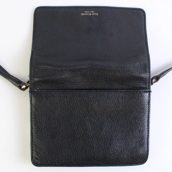 Isaac Mizrahi Small Black and White Striped Shoulder Purse