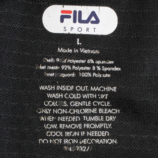 Fila Sport Black and Pink Short-Sleeve Running Shirt Women's Size Large