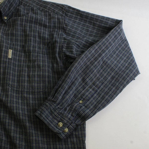 90's Columbia Men's XL Large 100% Cotton Flannel Button Up Shirt
