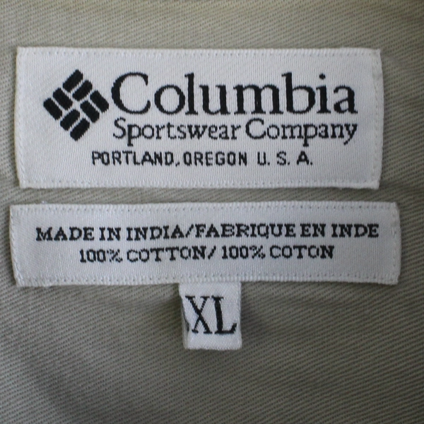 90's Columbia Men's XL Large 100% Cotton Flannel Button Up Shirt