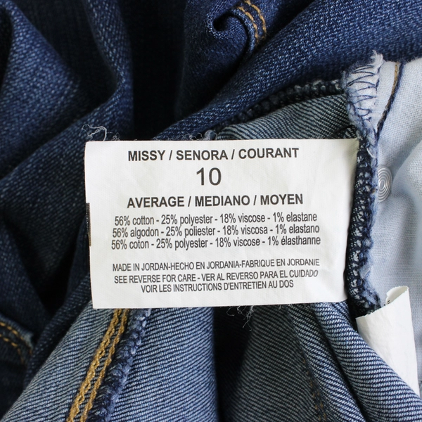 Gloria Vanderbilt Women's 10 Blue Solid Slimming Curvy Skinny Jeans