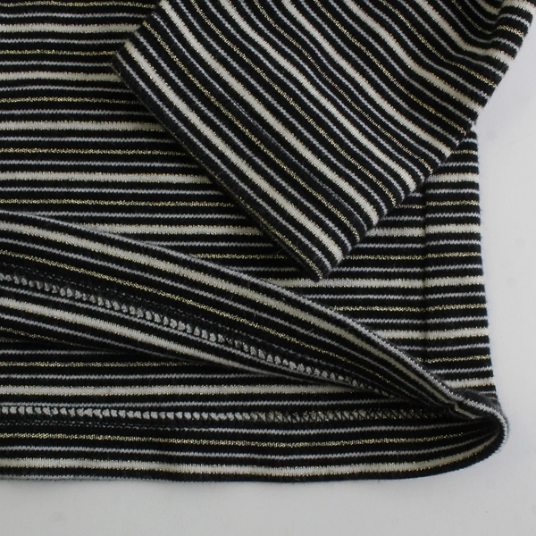 Karen Scott Women's S Turtleneck Shirt Blue White Stripes Long Sleeve