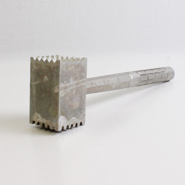 Vintage 9" Dual-Sided Aluminum Meat Tenderizer Mallet