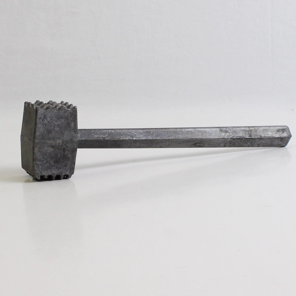 Vintage 8" Dual-Sided Metal Meat Tenderizer Mallet
