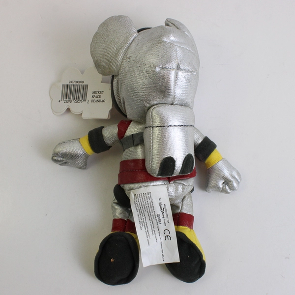 Vintage Disney Mickey Mouse Astronaut Space Suit Bean Bag Plush Toy W/ Tag