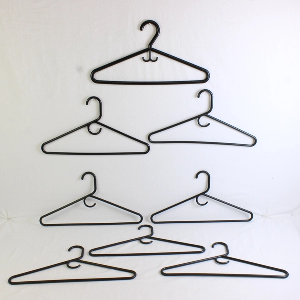 Mixed Lot of 20 Black Brown Red and White Plastic Clothes Hangers